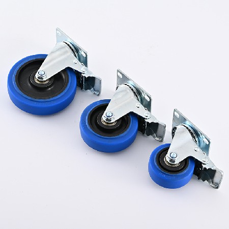 TPR medium-sized universal caster wholesale 2.5-inch 3-inch 4/5-inch handcart plug-in rod with brake universal directional wheel