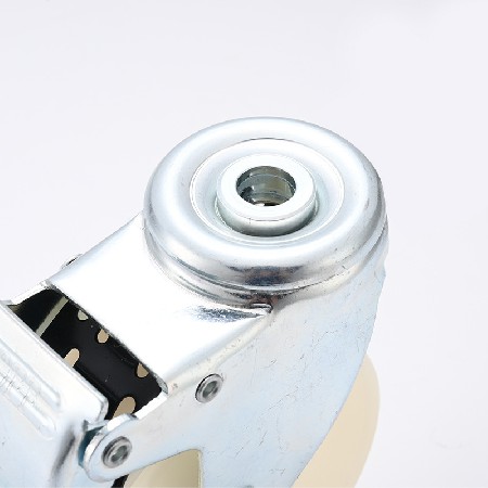 Nylon hole top universal casters 3-inch, 4-inch, 5-inch white universal casters without brakes, front brakes, medium-sized industrial wheels wholesale