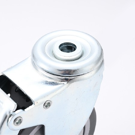 TPR hole top universal casters 3-inch, 4-inch, 5-inch gray universal casters without brakes, front brakes, medium-sized industrial wheels wholesale