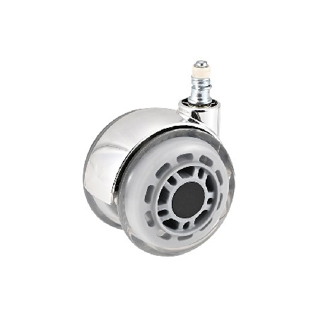 Insert pole transparent universal wheels for office furniture, gaming chairs, office stools, card spring rollers, silent casters, electroplated silver plating