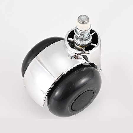 E-sports chair universal wheel transparent plug-in rod silver plated silent caster for office furniture card spring rolling wheel