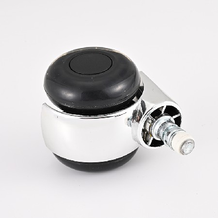 E-sports chair universal wheel transparent plug-in rod silver plated silent caster for office furniture card spring rolling wheel