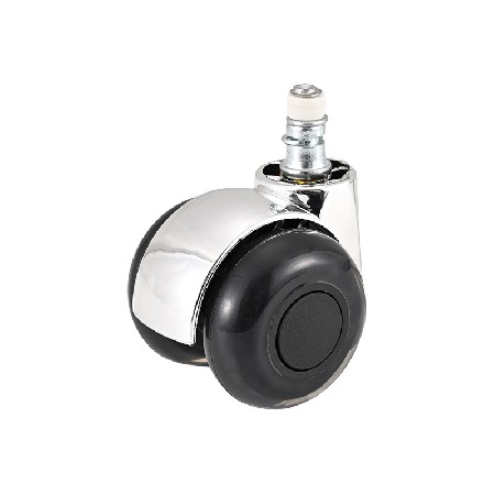 E-sports chair universal wheel transparent plug-in rod silver plated silent caster for office furniture card spring rolling wheel