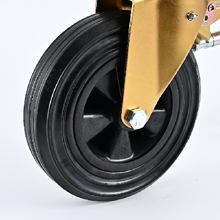 Gold trash can casters 6/8 inch large iron core universal casters for sanitation carts with brake wheels wholesale